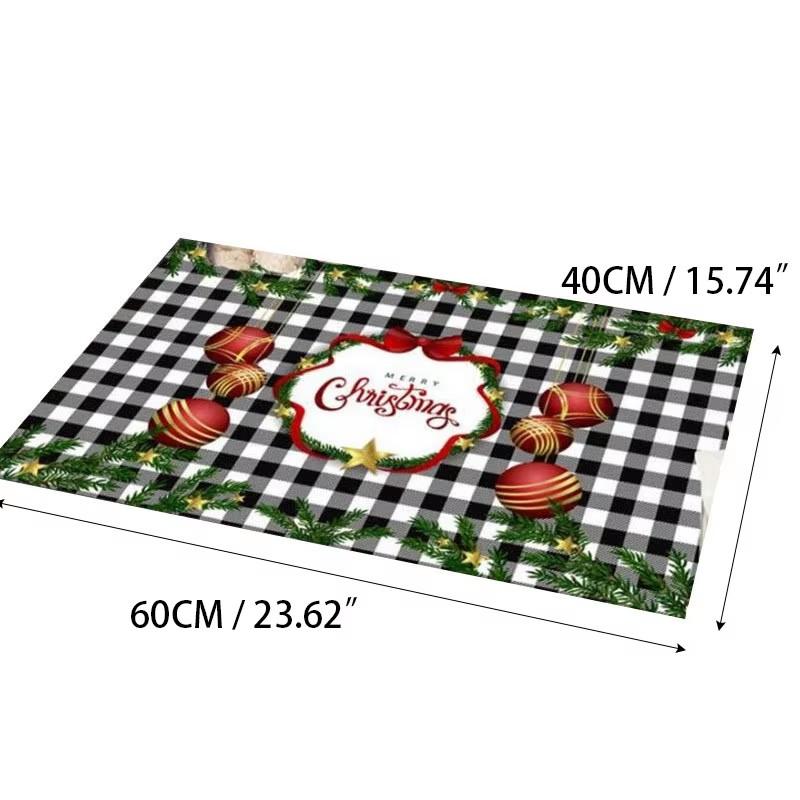 Christmas Floor Mat Entrance Doormat Bedroom Bath Toilet Anti Slip Carpet 2025 Merry Christmas Decoration for Home New Year Gift