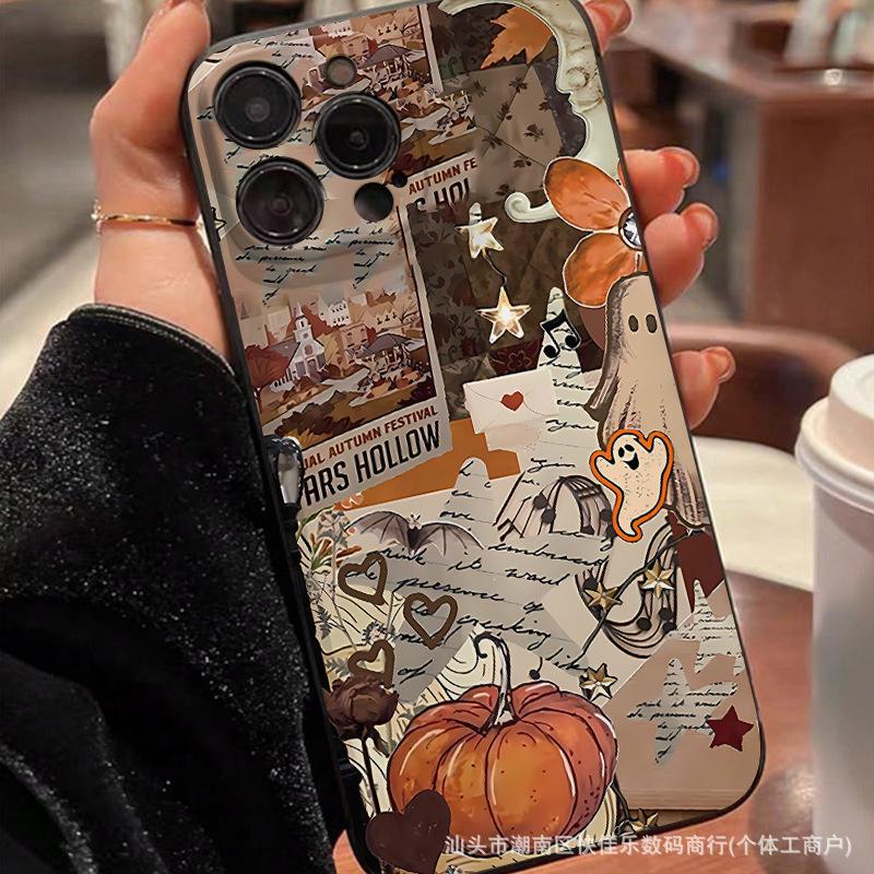 Pumpkin Halloween for Apple iPhone16 Pro mobile phone case 11/12/13/14/15promax soft case 7