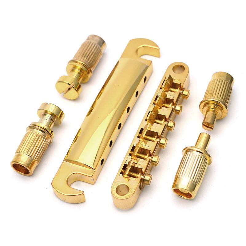 Electric Guitar Roller Bridge & Tailpiece for ES335: Complete Upper & Lower Saddles Set