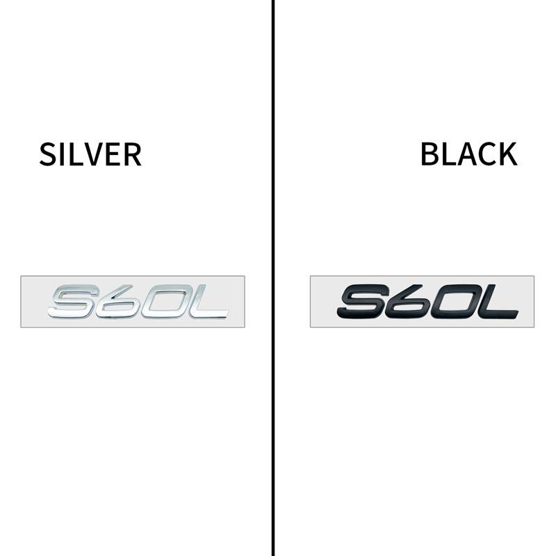 3D Car Styling Chrome Metal Black Silver Sticker Tail Emblem Rear Decal Letter Logo For Volvo T4 T5 T6 T8 B3 B4 B6 B8 V40 XC60