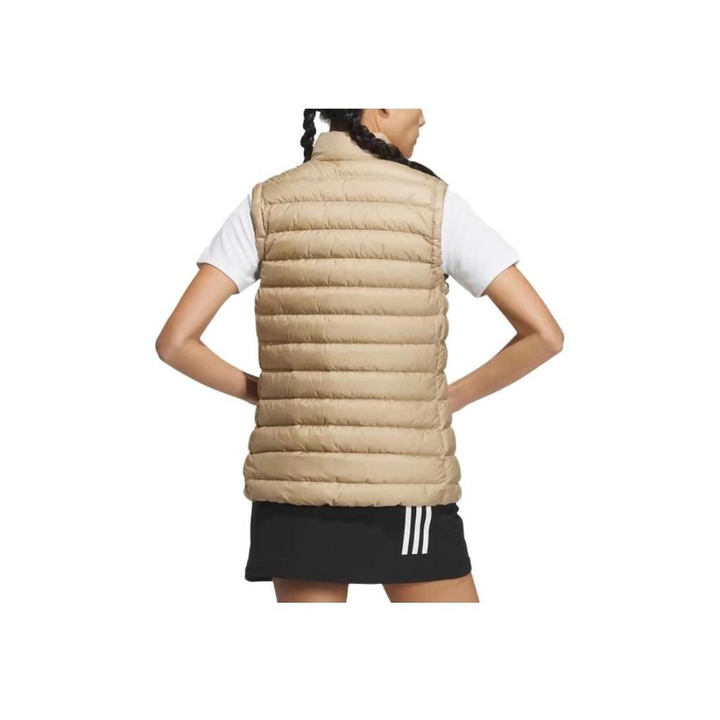 adidas Performance Women's Beige Lightweight Warm Stand Collar Down Vest HZ6056
