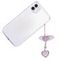 Stylish Acrylic Alloy Keyring Beaded Keychain Accessory for Phones and Purses