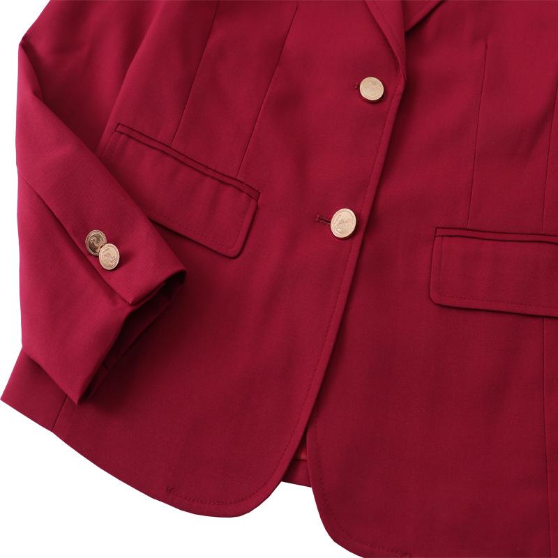 Damen Campus-Stil Anzugjacke - Herbst 2021 Professionelles Interview-Oberteil für Studierende