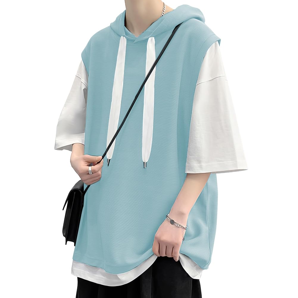 FLYSKY Sleeve Plus Summer Long Sleeve Cut and Sewn Men's 3/4 T-Shirt, Sizes, Top, Casual, T-Shirt,