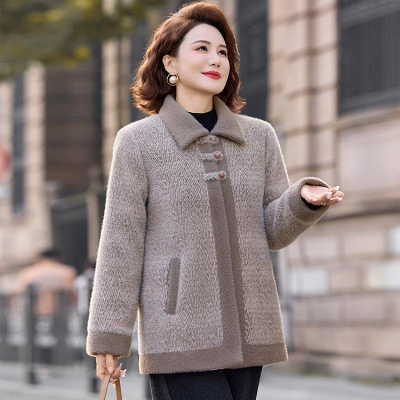 Autumn and winter winter new velvet thickened coat mink jacket women's woolen high-end