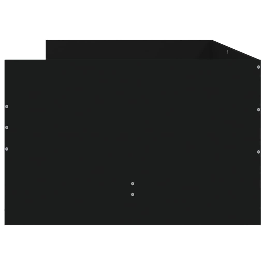 Bed with Drawers Black 75 x 190 cm