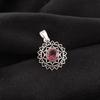 Rhodolith Edelstein 925 Sterlingsilber Schmuck Handgefertigt Partywear Anhänger 1.14" CP-30-7