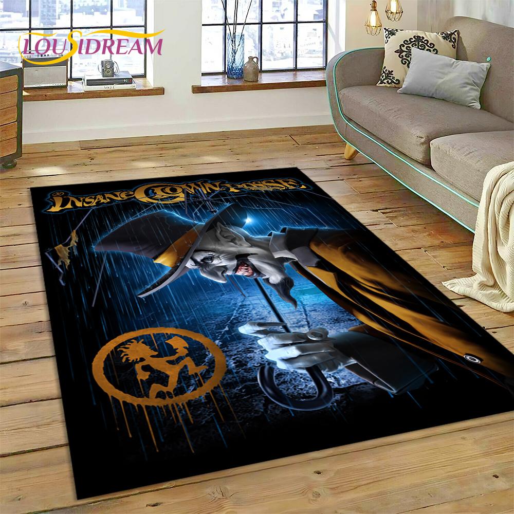 3D Rap Metal Insane Clown Posse Icp Juggalo Carpet Rug for Bedroom Living Room Home Sofa Decoration,Game Large Decor Floor Mat