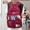 Schoolbag Schoolbag Korean Version Ins Polka Dot Cute Star Backpack Women's Multi-compartment Large Capacity Backpack Fashion Student Pain Bag