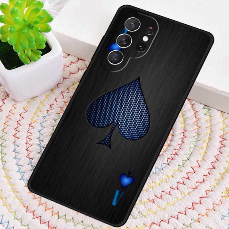 Spades Poker Play Cards Ace Art TPU Phone Case For Samsung Galaxy Note 10 Pro S26 S25 S24 S23 S22 Ultra Plus S21 FE S20 Cover
