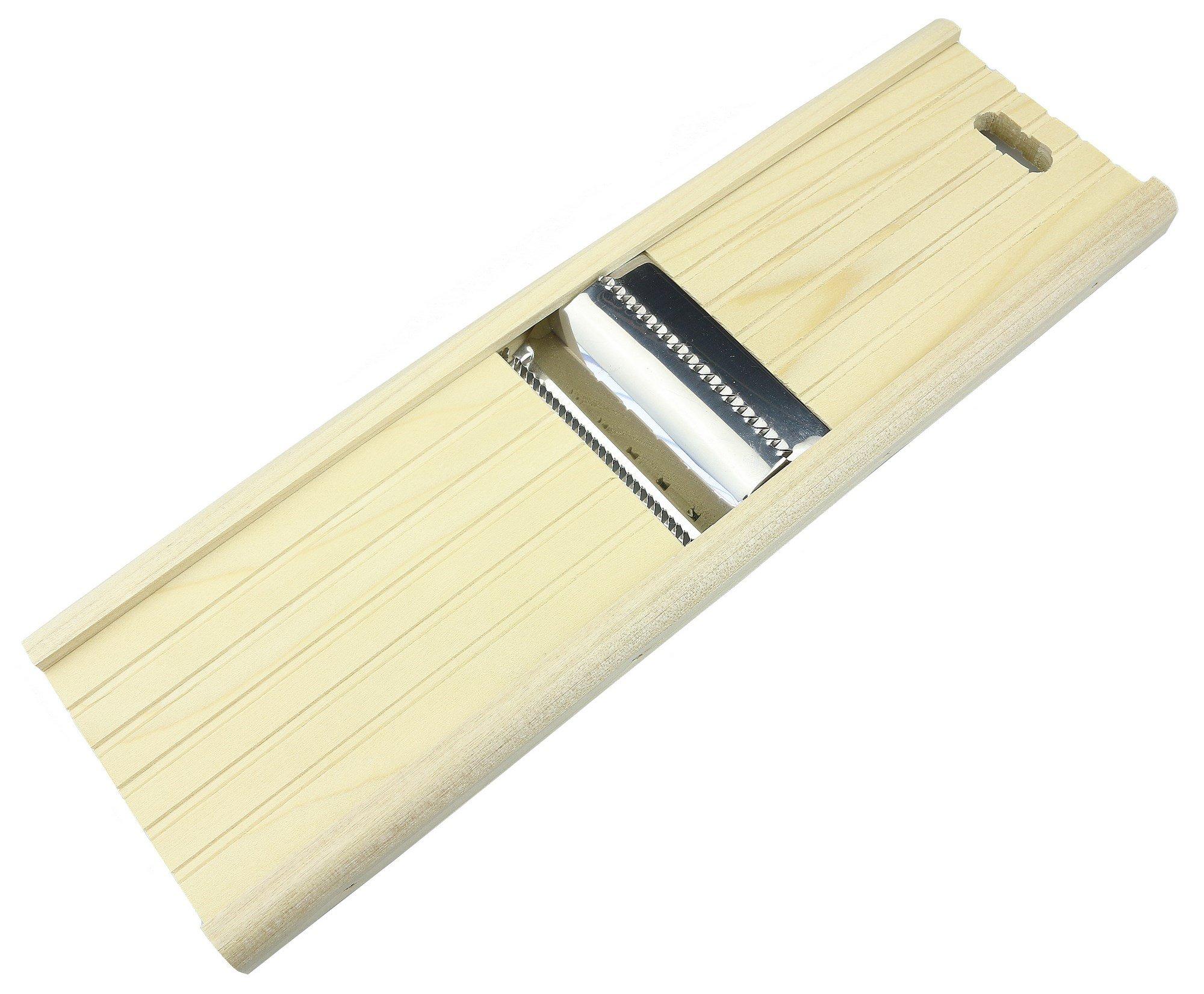 

Перламутровая металлическая овощерезка деревянная, сделанная в Японии Vegelive CC-1005