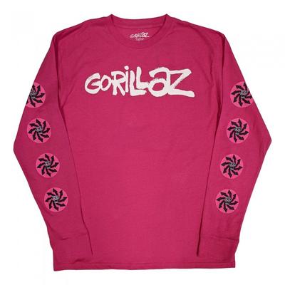 Gorillaz Unisex Adult Repeat Pazuzu Long-Sleeved T-Shirt