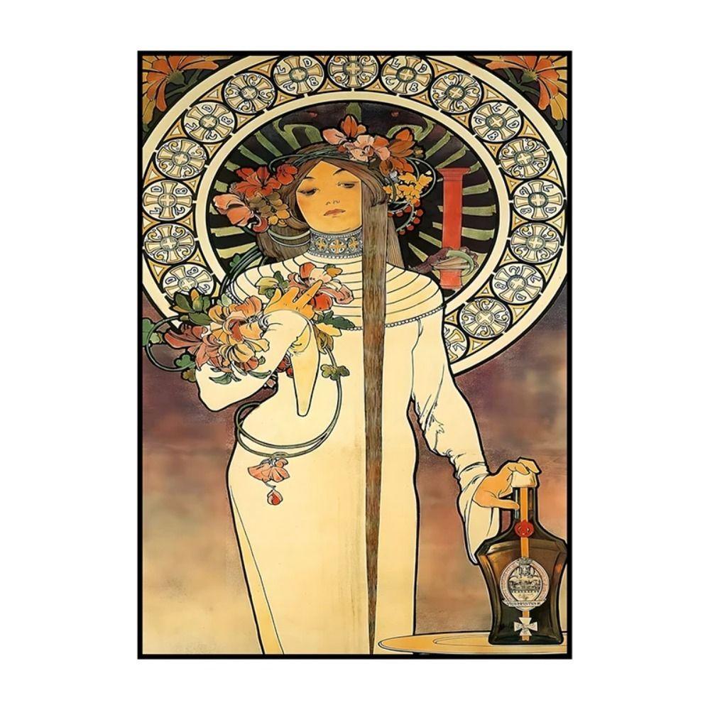 Vintage Art Nouveau Woman Tin Sign Retro Metal Panel Home Bar Cafe Decor