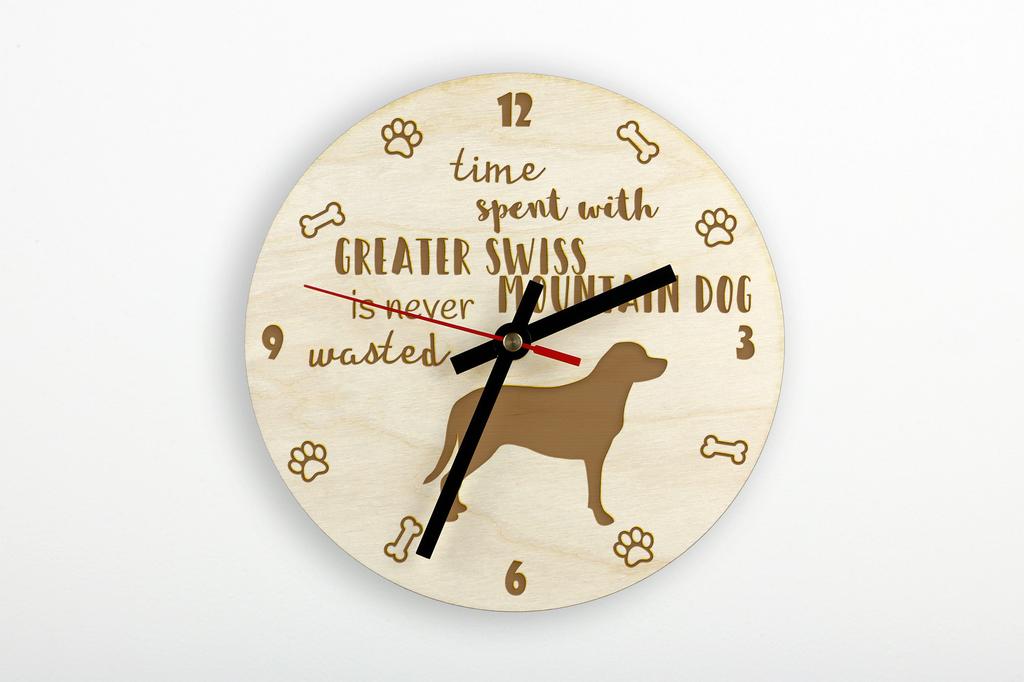 Great Swiss Mountain Dog, Greater Swiss Mountain Dog - clock with dog, wooden clock with engraving, personalised clock by Art-Dog