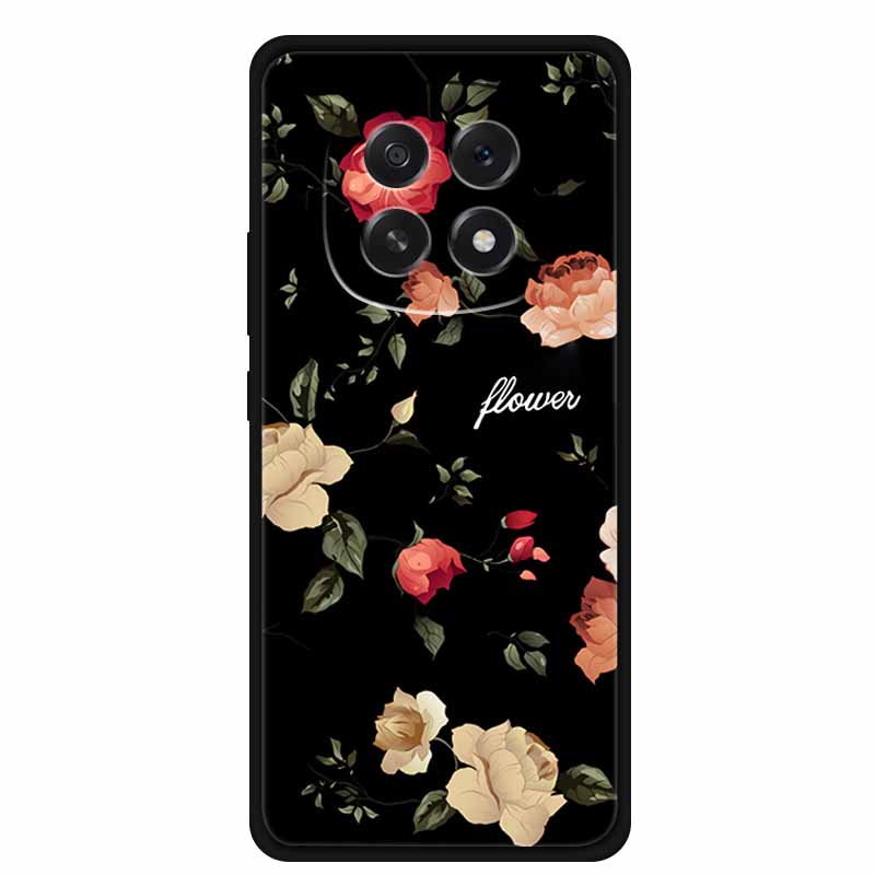 For Oppo A5 5G Phone Case 3D Relief Emboss Flowers Back Cover Black TPU Silicone Soft Case For Oppo A 5 PKQ110 Cases 6.7" Fundas