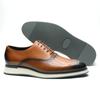 Classy Mens Dress Oxford Shoes Handmade Genuine Leather Soft Flat Sneakers Brogue Brown Black Party Business Formal Shoes Man