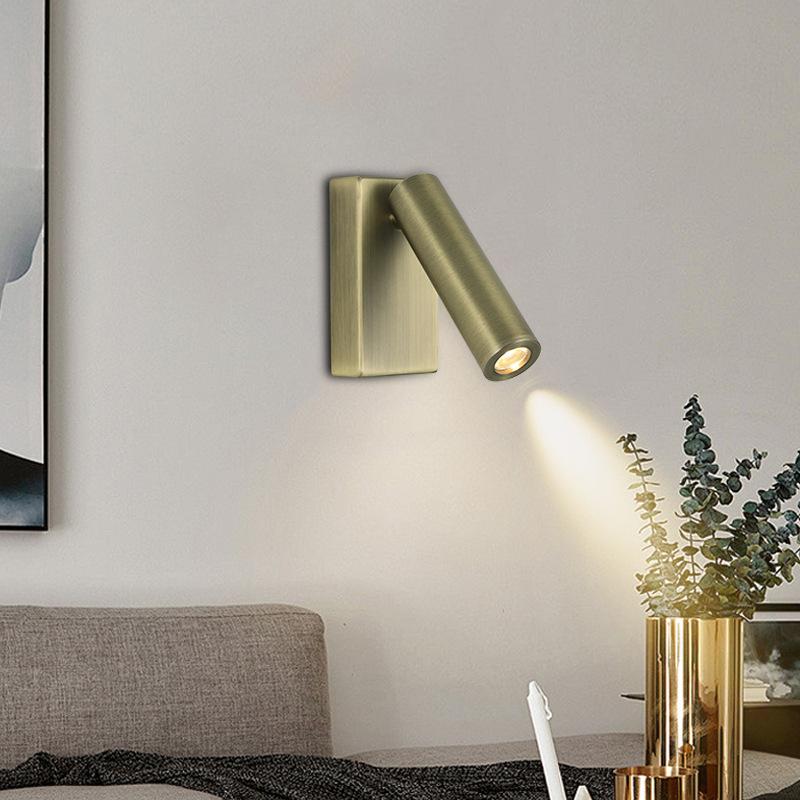 Modern 3W LED Bedside Lamp Wall Spotlight For Corridor Bedroom Hotel Night Book Study Reading Lamp Adjustable Rotate Wall Light
