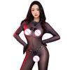Damen Sexy Dessous Erotischer Durchsichtiger Jumpsuit Strumpfhosen Öl Glänzende Strümpfe Transparenter Netz Bodysuit Ultra Elastische Bodystockings