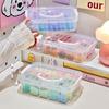 Multifunctional Bean-packing Storage Box for Organizing Nail Polish Transparent Storage Box for Jewelry and Accessories Dust-proof Storage Box