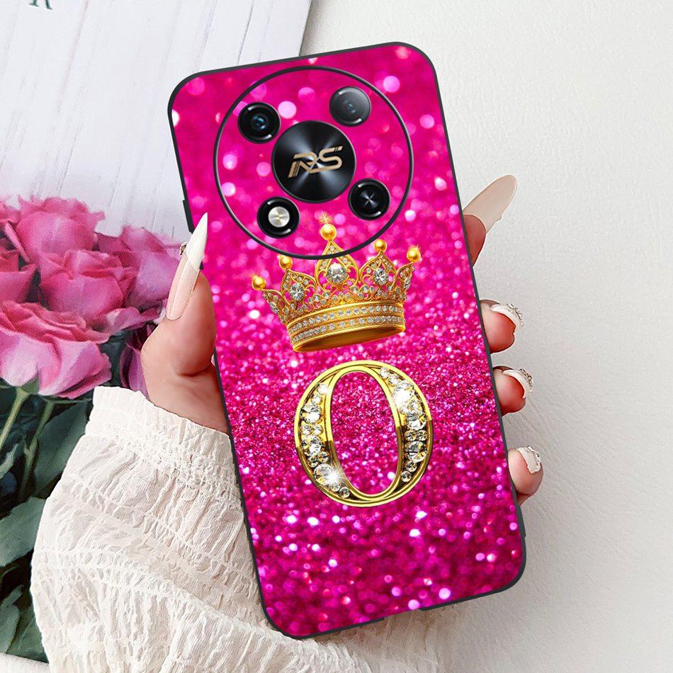 For ITEL RS4 2025 Fashion Crown Letter Phone Case For Itel RS4 S666LN Black Silicone Soft TPU Cases Bumpers