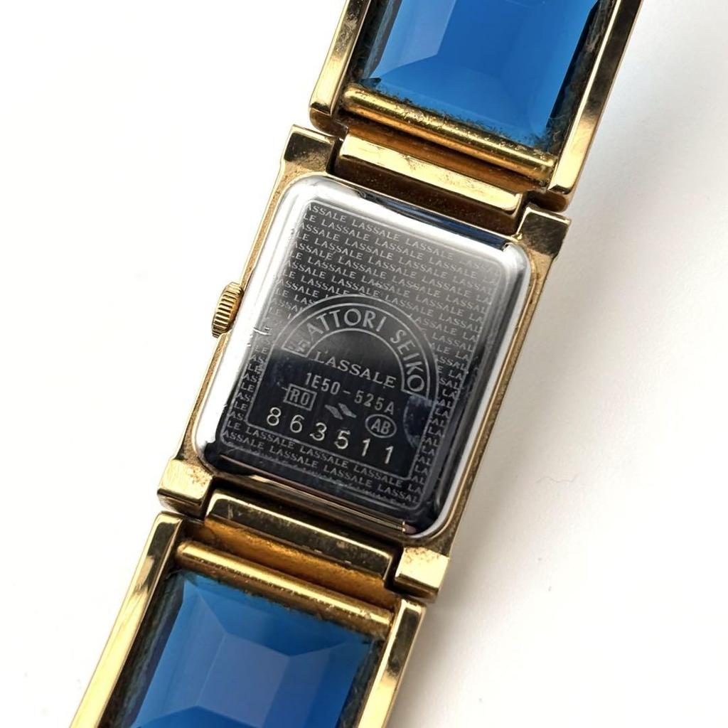[USED] SEIKO LASSALE Bangle Watch, Blue and Gold, Quartz, Women's