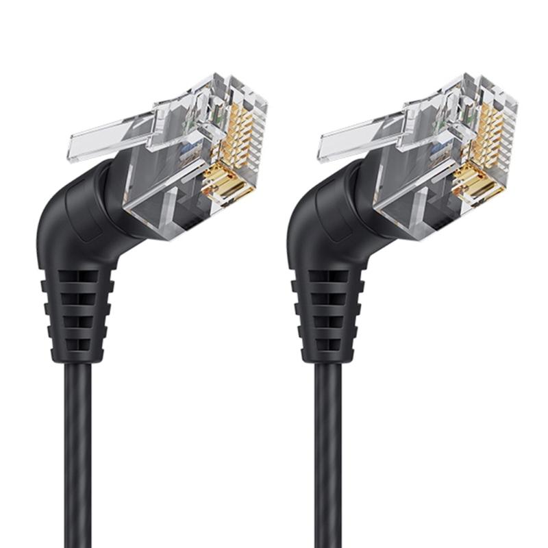 Cat6A Ethernet Cable 10Gbps 500MHz 360 Degree Rotatable Cat6A Networking Internet Lan Cord for PC Routers RJ45 Cable