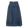 2026 Autumn Retro Washed High-Waist Denim A-Line Skirt