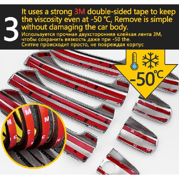 for Toyota Verso AR20 20 2009~2018 Chrome Door Handle Cover Car Accessories Stickers Trim Set 2010 2012 2013 2014 2015 2016 2017