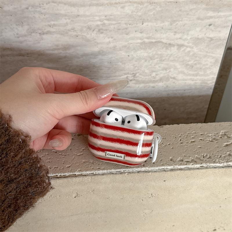 Red striped cherry AirPods new 1st generation earphone case for AirPods Pro1st generation/Pro1st generation