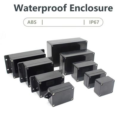 Schwarzer Kasten Outdoor Wasserdichtes Gehäuse Kunststoffbox Elektronikprojektgehäuse Instrument Wasserdichte Anschlussdose Gehäuse Neu