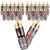 Musical Sound 2/8/24PCS RCA Connector Plug HiFi 24K Gold Plated RCA Connector Jack Adapter for 6mm Audio And Video Speaker CableGood Product