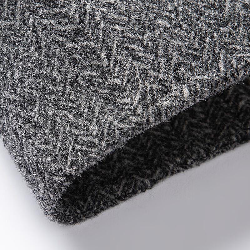 FAPAI Men's Detachable Down Lined Wool Overcoat