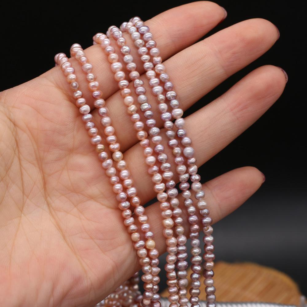 Colorful Pearl 3-3.5mm Oval Beads For Jewelry Making DIY Bracelet Earrings Necklace Accessory