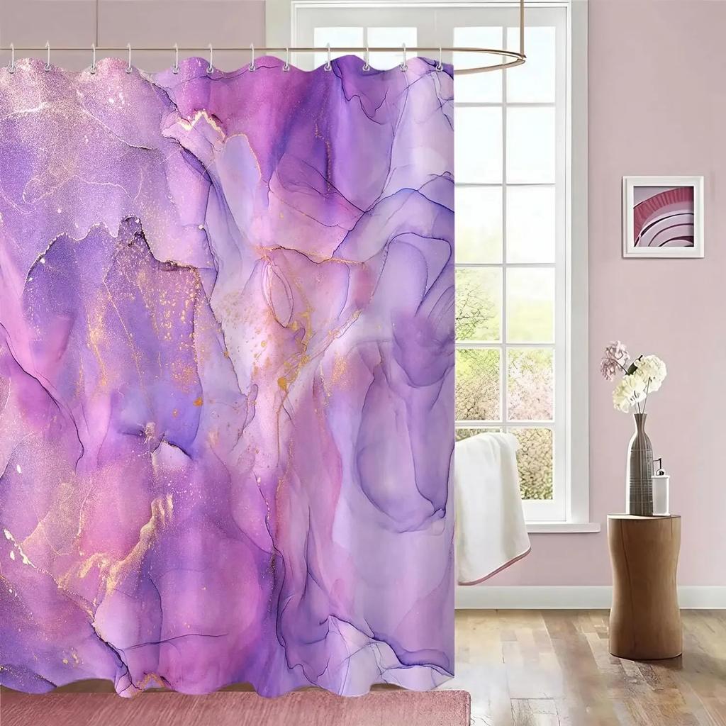 Czarny Szary Złoty Marmurowy Zasłona Prysznicowa Szara Nowoczesna Abstrakcyjna Zasłona Prysznicowa do Łazienki Fajna Sztuka Ładna Tkanina Zasłona Kąpielowa Dekor