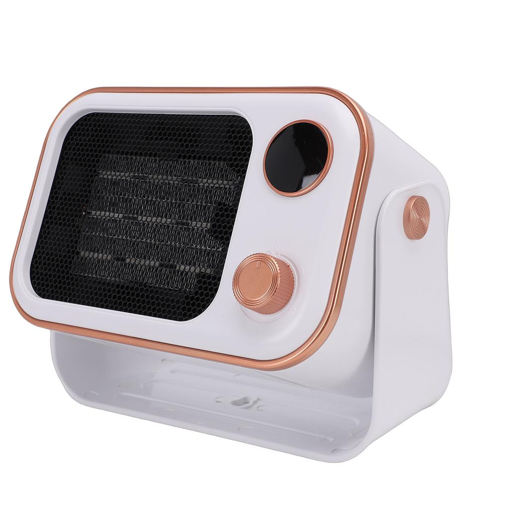 Desktop Heater Quiet Quick Heating   Ceramic Heater with 2 Speed Setting Tip Over Overheating Prevention for Indoor 1200W