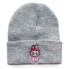 Autumn and winter trendy cartoon knitted hats for men and women, Labubu labu Embroidered knitted hat, warm hat