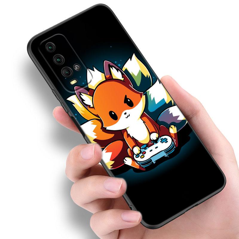 

Милый чехол для телефона с мультяшной лисой для Xiaomi Redmi Note 5 6 9T K20 K40 K50 Pro 7A 8A 9A 9C 9i 10A 10C A1 S2 Мягкий черный чехол из ТПУ Redmi Note 6(Pro)