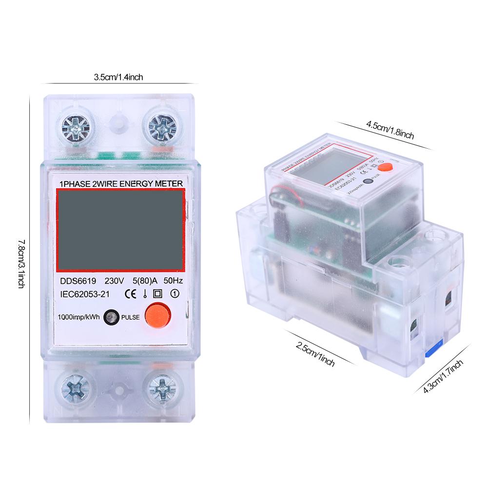 Beennex Digital Display Energy Meter Backlight 1 Phase Guide Multifunction for Voltage 5-80A 230V Beennex Digital Display Energy Meter Backlight 1 Phase Guide Multifunction for Voltage 5-80A 230V
