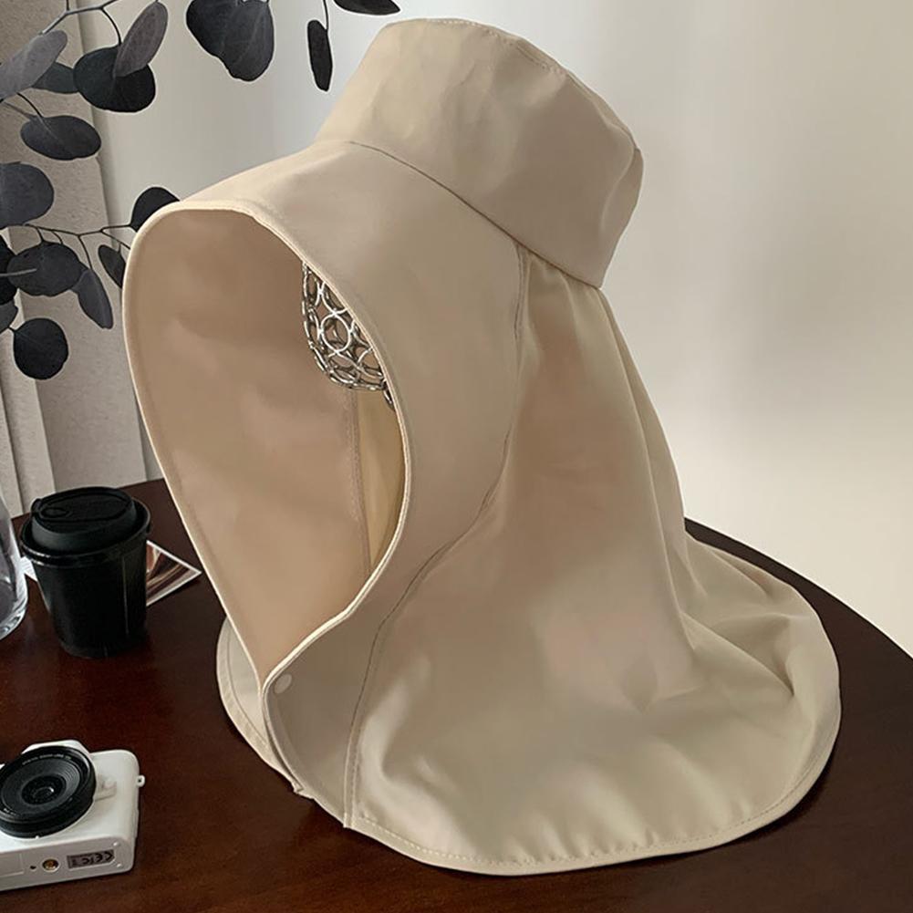 Sommer Hüte Für Frauen Im Freien UV Anti Neck Schutz Große Sonne Schal Visiere Krempe Pferdeschwanz Für La E7T5