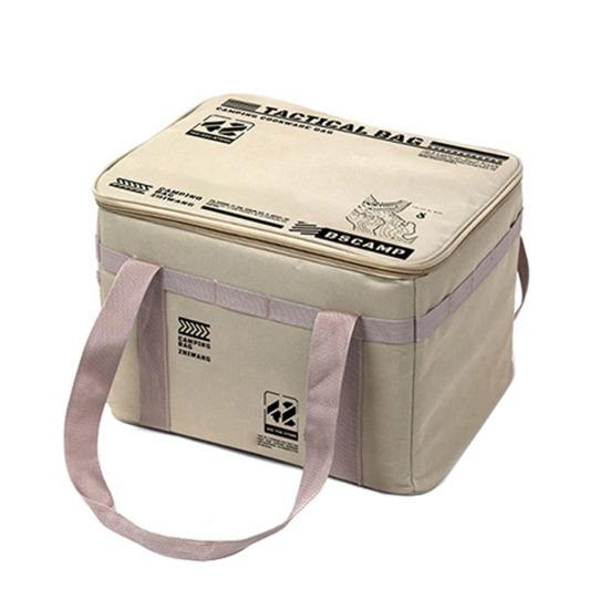 Tactical Camping Storage Bag 42L Utility Organizer Tote with Dividers Waterproof Oxford Fabric Collapsible Cookware Organizer for Camping Travel Car