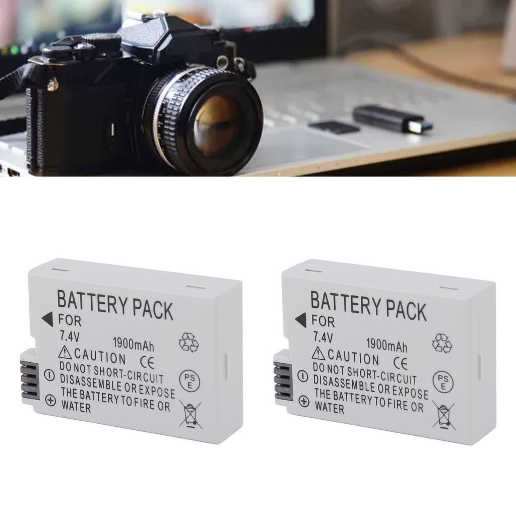 2Pcs LP E8 Camera Battery 7.4V 1900mAh Camera Battery Replacement for T3i T2i T4i T5i 600D 550D 650D