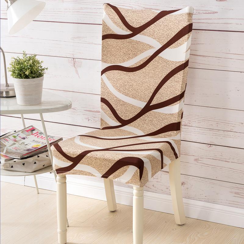 Household Elastic One-piece Hotel Dining Table and Chair Back Cover European Fabric Seat Cover Chair Stool Cover Dining Chair Cover