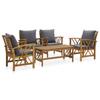 Day and Night - Day and Night 5-Piece Garden Set with Cushions Solid Acacia Wood