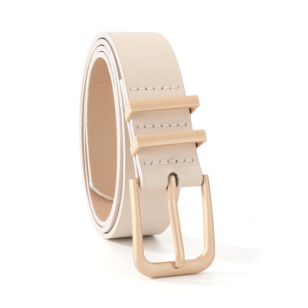 

The New Minimalist Women s Belt Decorates The Jeans Skirt with A High-end Golden Pin Buckle Belt for Women 110