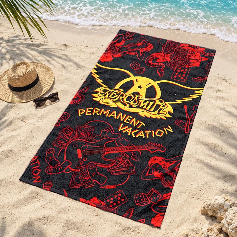 Aerosmith Microfiber Beach Towel Quick Dry Sand Free Lightweight Beach Towels for Travel Swimming Camping