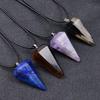 Crystal Stone Pendulum Crystals Healing Stones Pendant Necklace