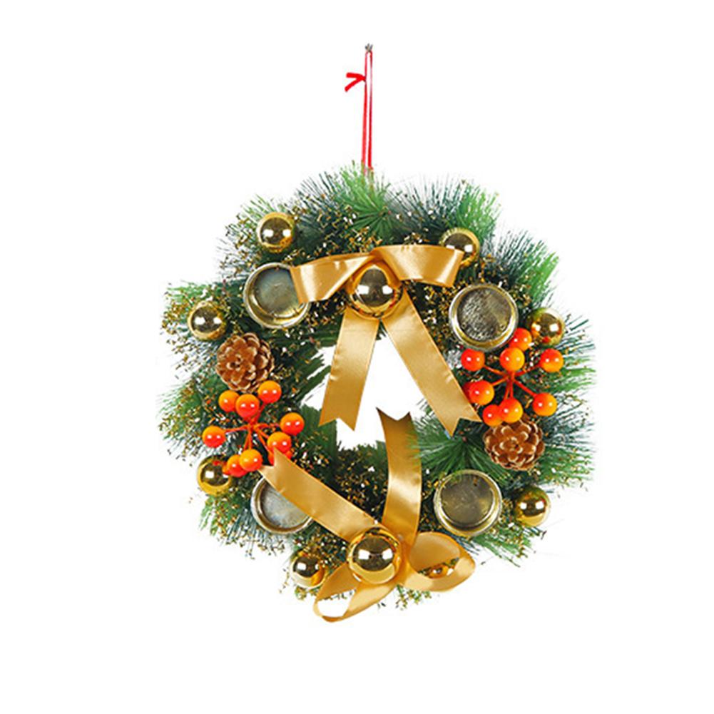 

Christmas Wreath with Pine Cones Artificial Christmas Pine Wreath Red Berries Wall Decoration Wreath for Door Mirror Window Wall