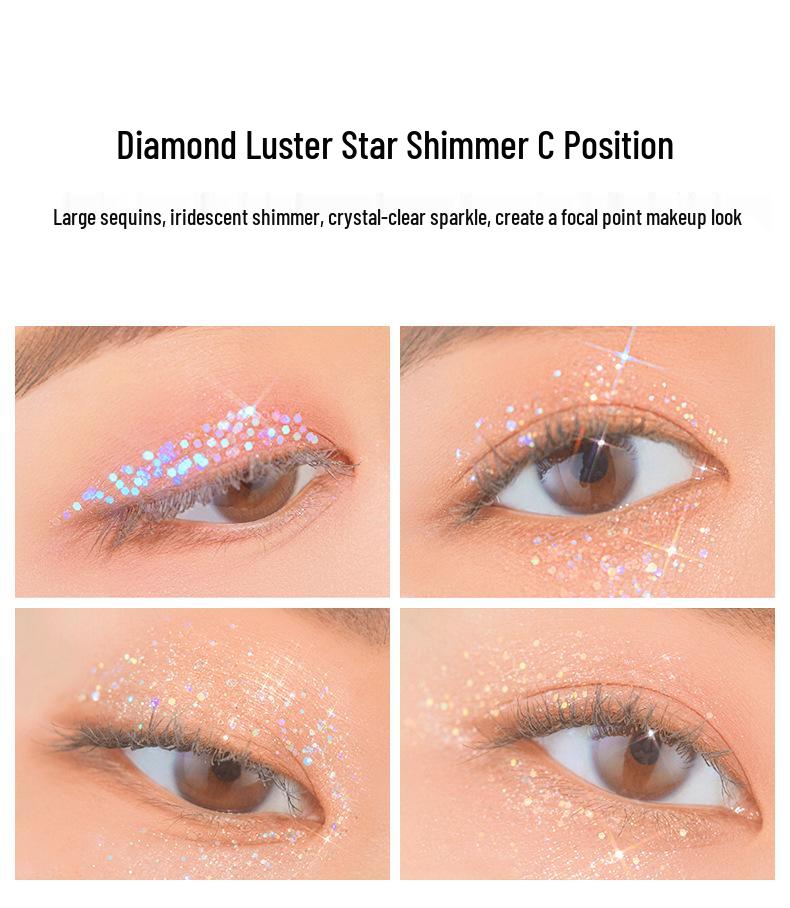 Daisy Man Nude Glitter Eyeshadow Palette: Waterproof, Four-Color Pearlescent for Beginners