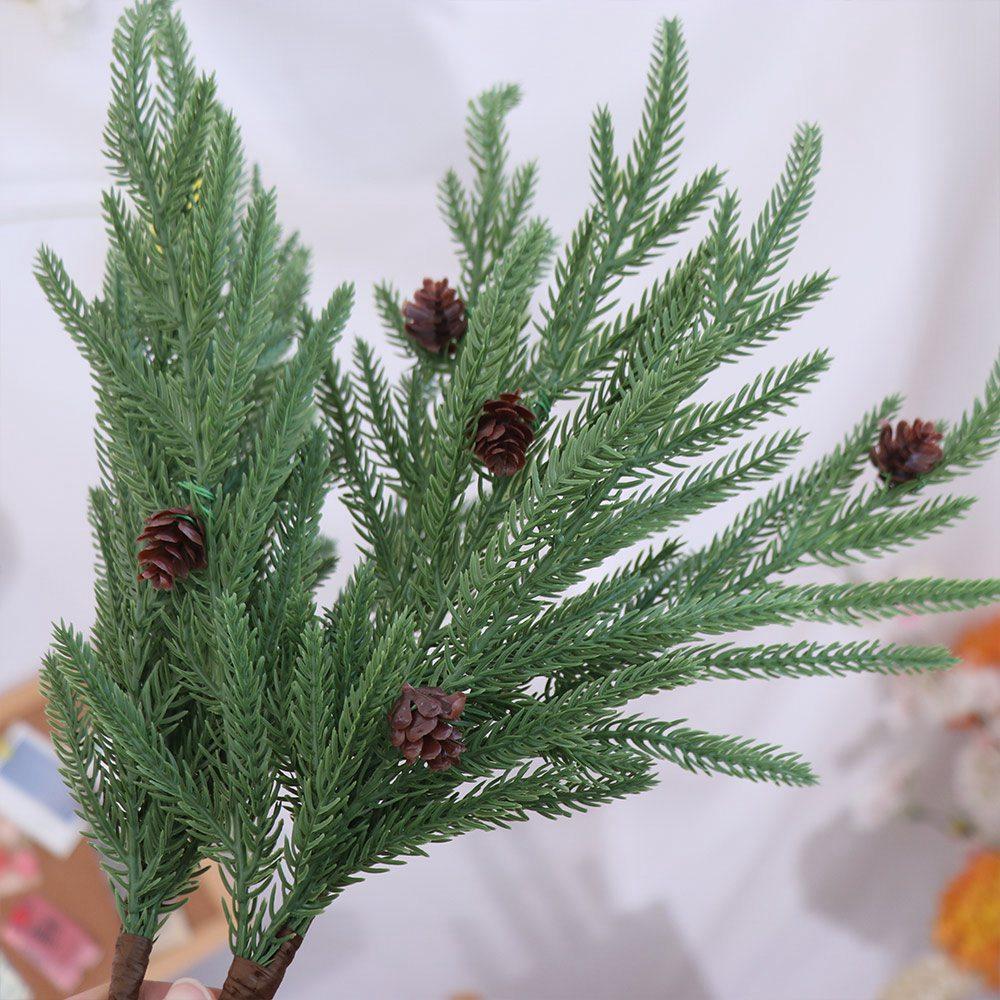 DIY Wreath Artificial Norfolk Pine Branches Artificial Plastic Plants  Desktop Living Room Decor
