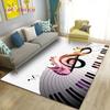Alfombra grande con notas musicales hermosas en 3D, alfombra para sala de estar, dormitorio, sofá, decoración de cocina, alfombra antideslizante para juegos de niños